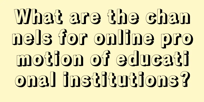 What are the channels for online promotion of educational institutions?