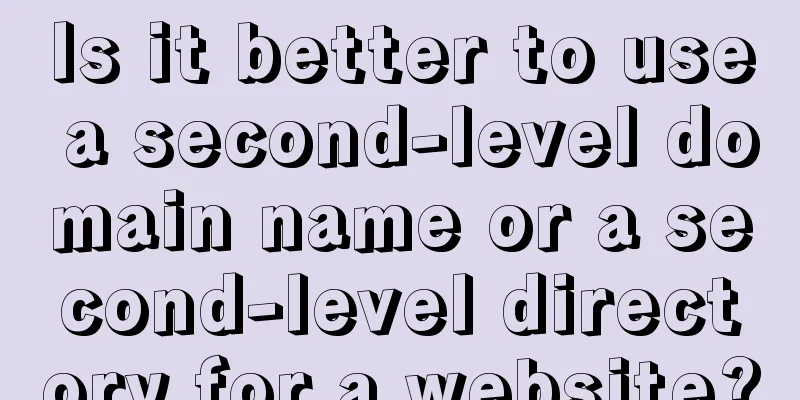 Is it better to use a second-level domain name or a second-level directory for a website?