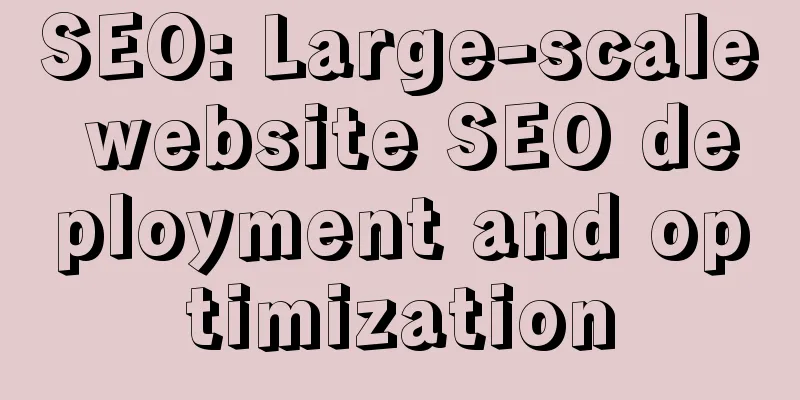 SEO: Large-scale website SEO deployment and optimization