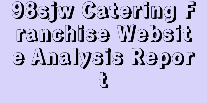 98sjw Catering Franchise Website Analysis Report