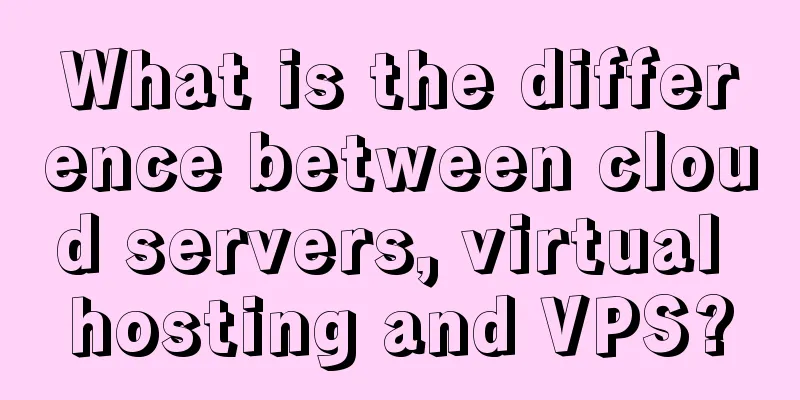 What is the difference between cloud servers, virtual hosting and VPS?