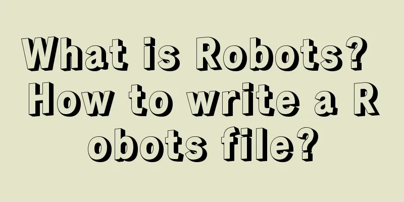 What is Robots? How to write a Robots file?