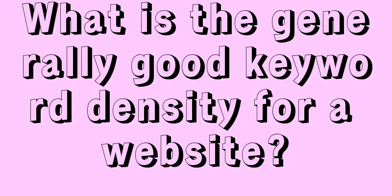 What is the generally good keyword density for a website?