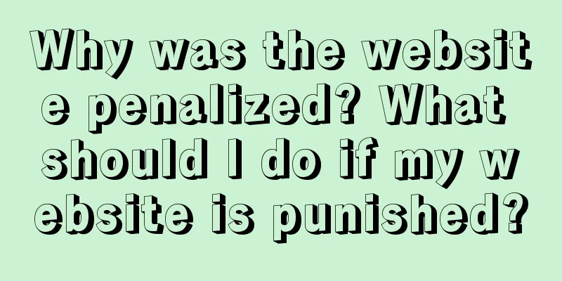 Why was the website penalized? What should I do if my website is punished?