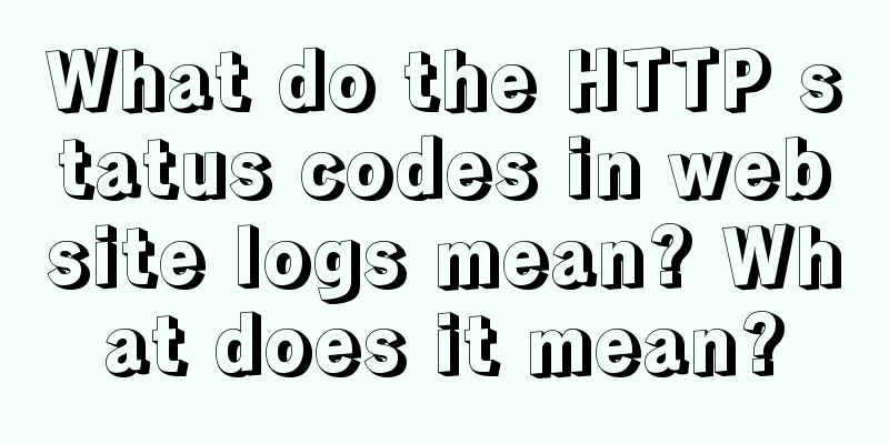 What do the HTTP status codes in website logs mean? What does it mean?