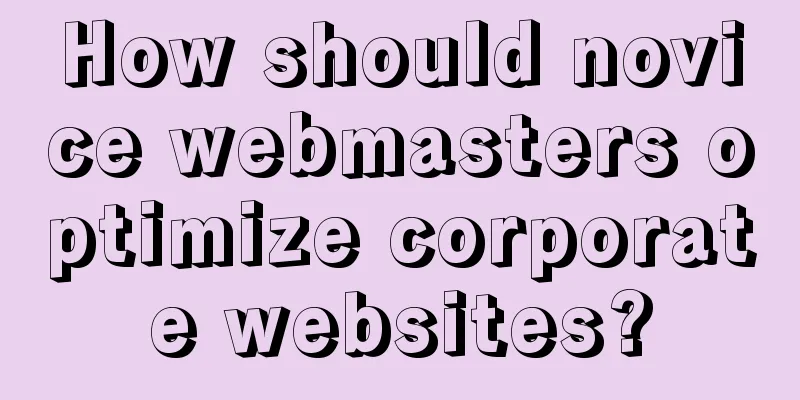 How should novice webmasters optimize corporate websites?