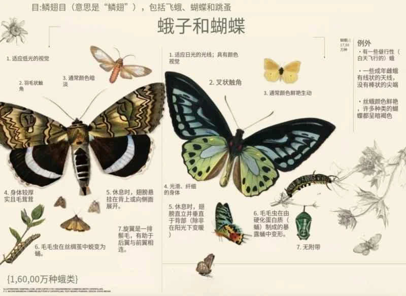 The difference between butterflies and moths: How to distinguish these two beautiful insects