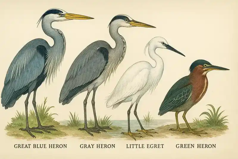 10 species of egrets - names and characteristics